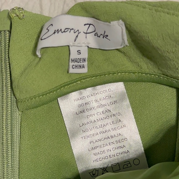 Beachside Party Shiny Green Ruched Tie-Front Mini Skirt - Picture 6 of 6